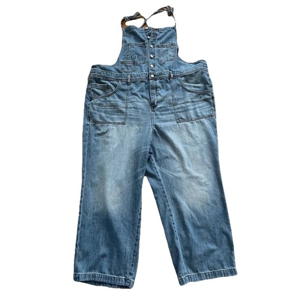 Torrid Classic Women's Light Blue Denim Overall 22 R A001471 - Picture 2 of 8